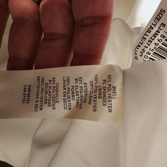 Eliza J pearly bead sleeveless sheath dress NWT Ivory Size 18 - Picture 11 of 13